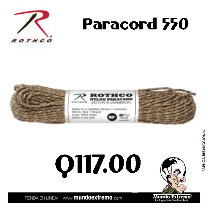 Cuerda Paracord Rothco - Mundo Extremo