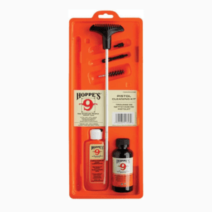 Kit de limpieza marca Hoppes para cal. 9mm,.38, .380, .357